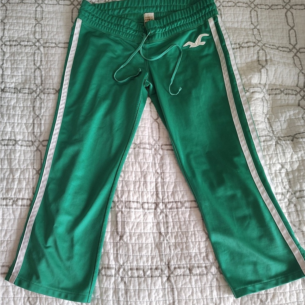 Green Kids Bottoms with White Accents